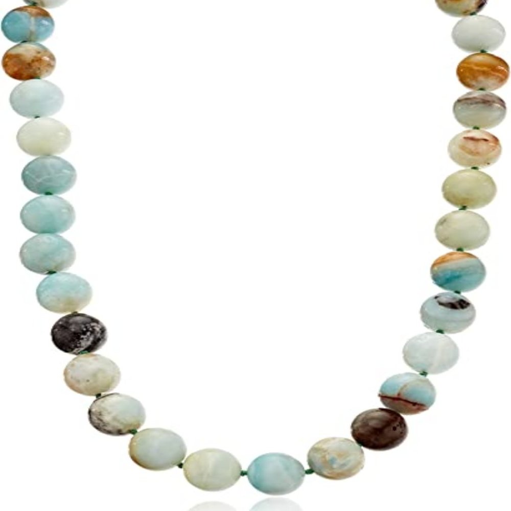 Kenneth Jay Lane Round Amazonite Bead Necklace, 24" Inches
